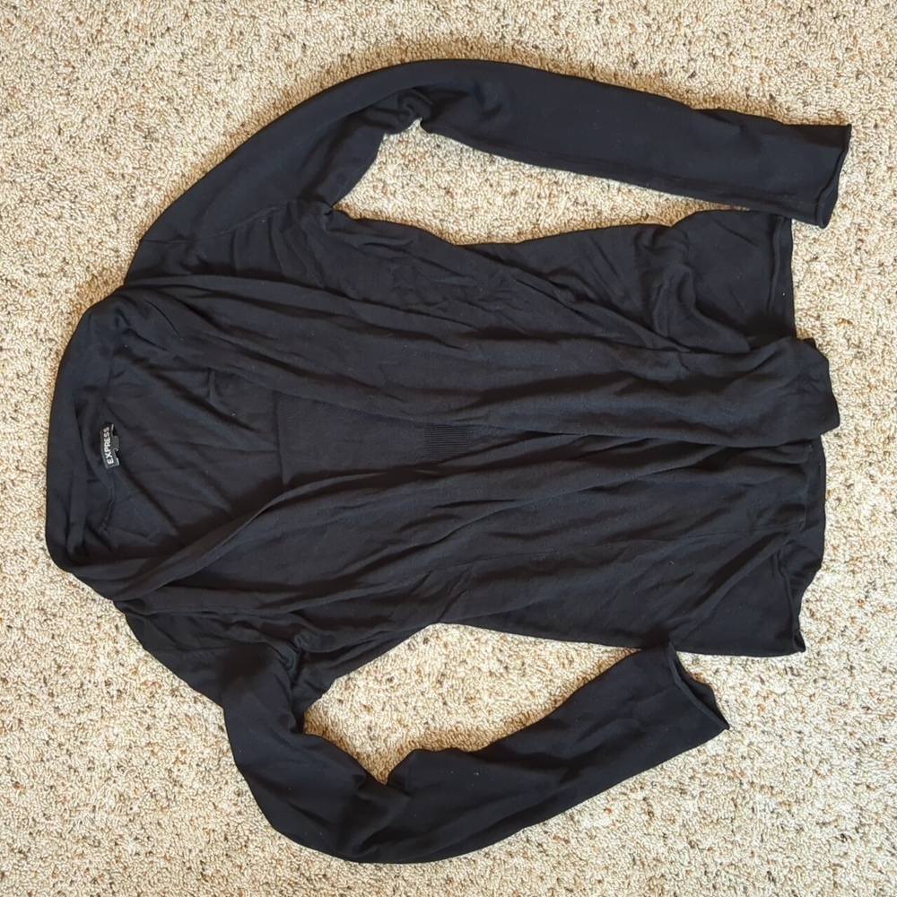 Women's Express Lightweight Black Cardigan/Shrug Sweater, Size Medium